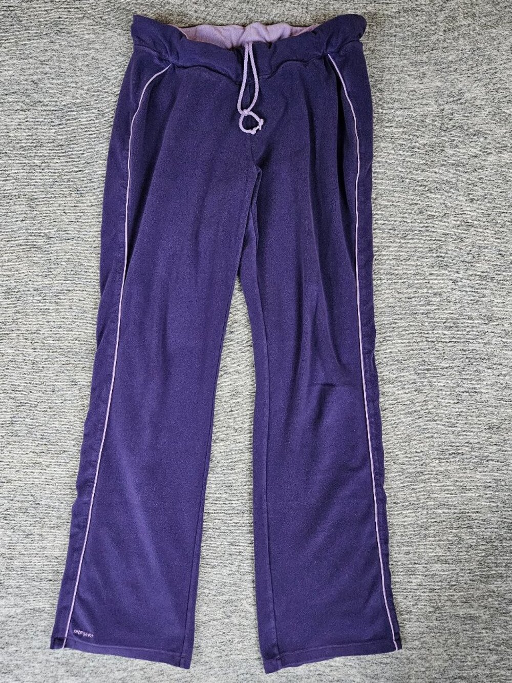 Vintage Nike ACG Pants Women's XL Purple Therma Fit Fleece Sweatpants Jogger Y2K